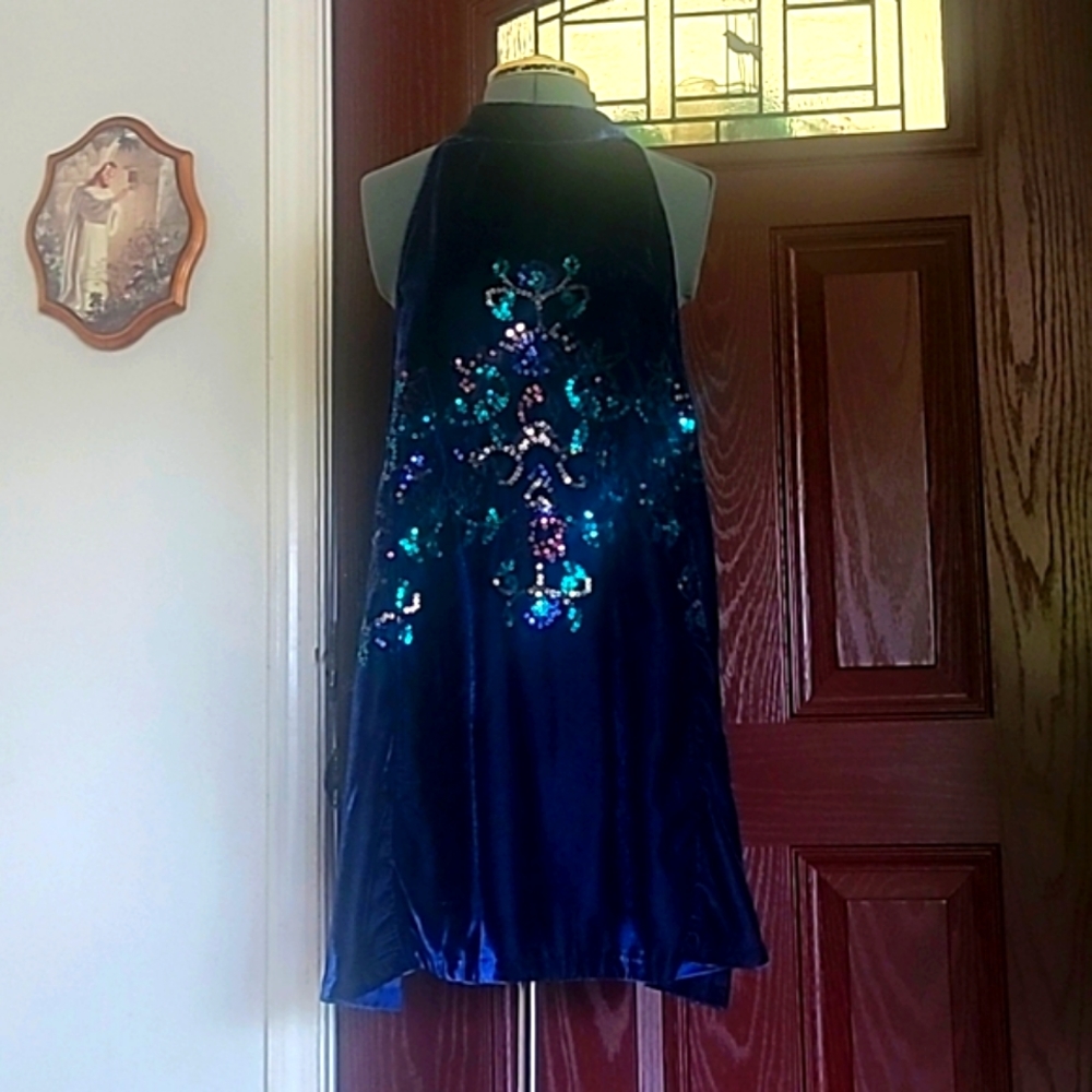 free people velvet mini dress / tunic top Size S